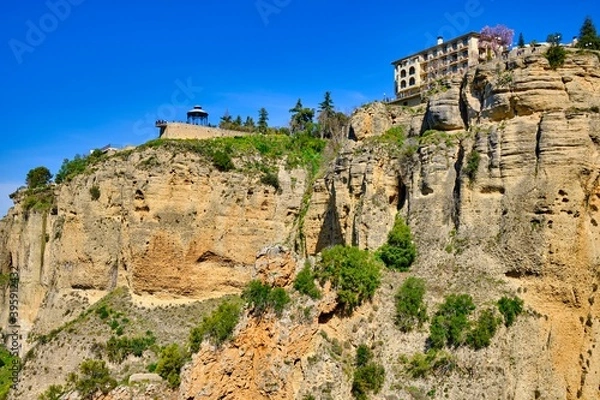 Fototapeta View of cliff in Ronda, Spain