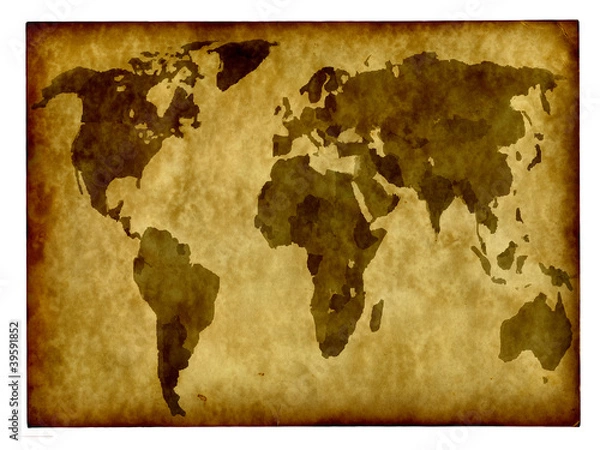 Fototapeta High resolution old map background