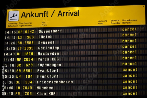 Fototapeta Abflug Cancel