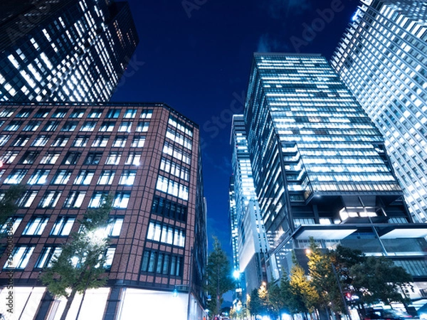 Fototapeta 東京都　大手町のオフィスビル街