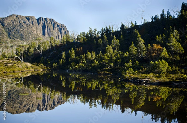 Obraz Walled Mountain reflection in the Labyrinth, Tasmania