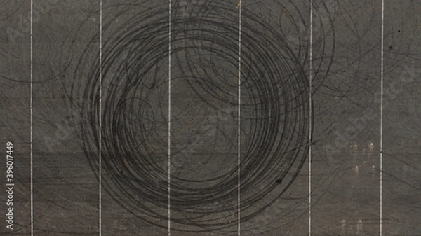 Fototapeta Tire marks left on the asphalt after drifting