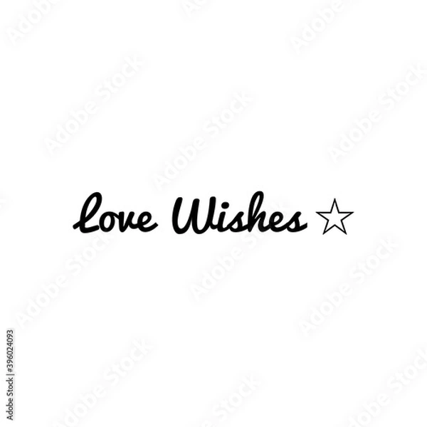 Fototapeta ''Love wishes'' Lettering