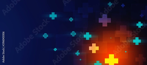 Fototapeta 2D illustration medical structure background