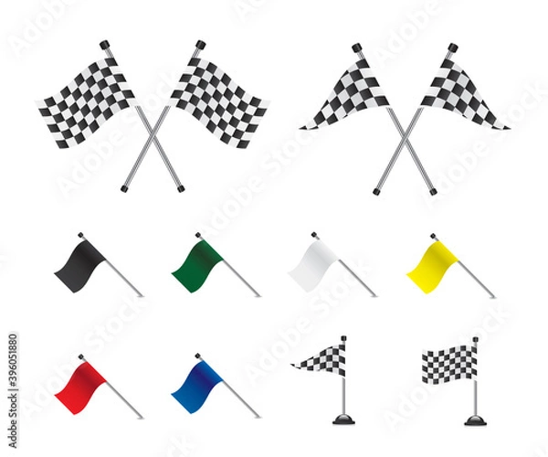 Fototapeta Racing flags set