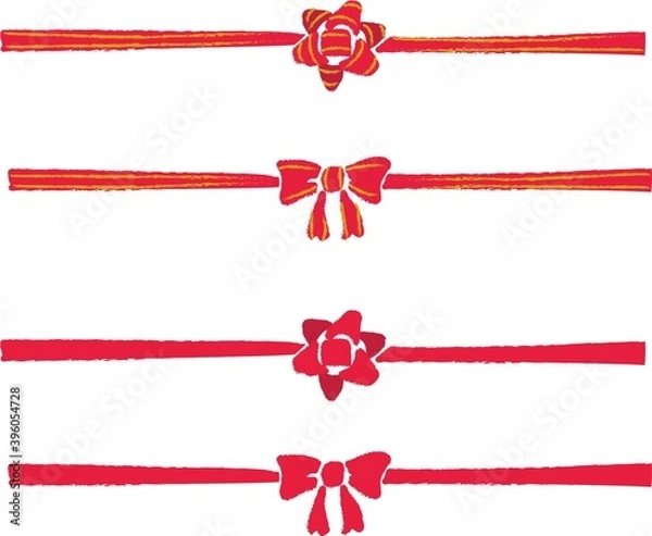 Obraz 手描きリボンのフレームイラスト