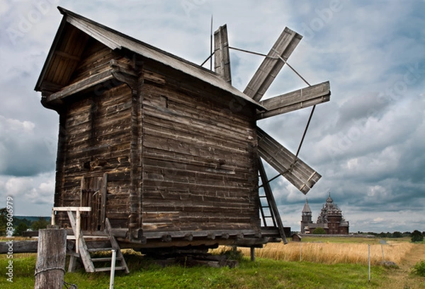 Fototapeta Мельница, остров Кижи