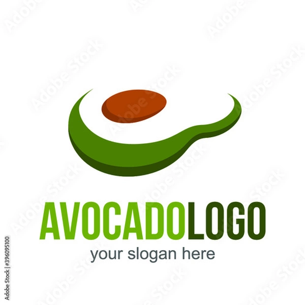 Obraz Avocado logo icon symbol design template