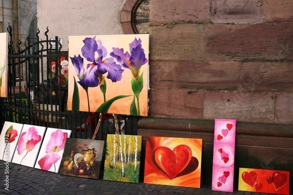 Fototapeta Kunst in der Fußgängerzone