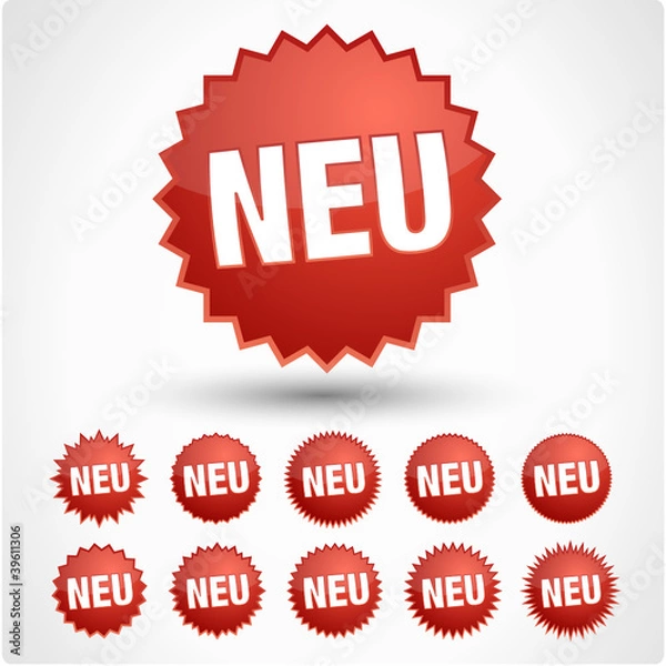 Obraz Neu Button Set