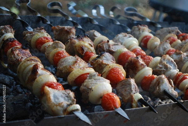 Obraz barbecue kebab