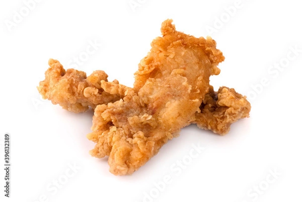 Fototapeta Fried chicken an isolated on a white background