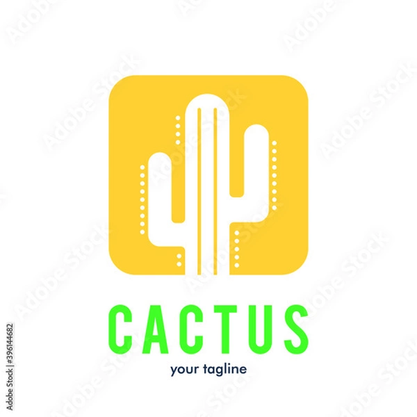 Obraz Cactus logo icon symbol design