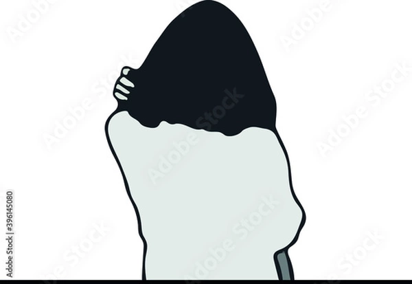 Obraz girl on a white background. Vector illustration