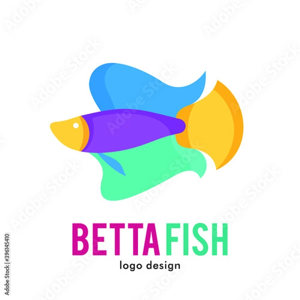 Obraz Betta fish logo icon symbol design 