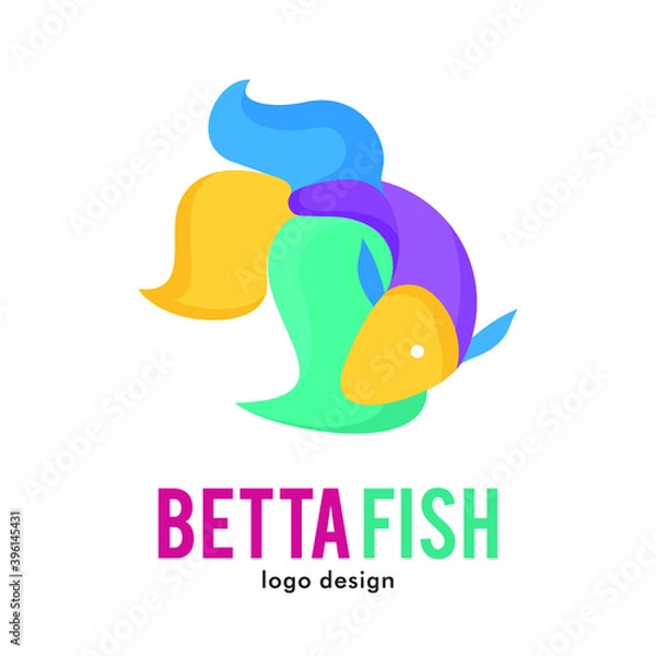 Obraz Betta fish logo icon symbol design 
