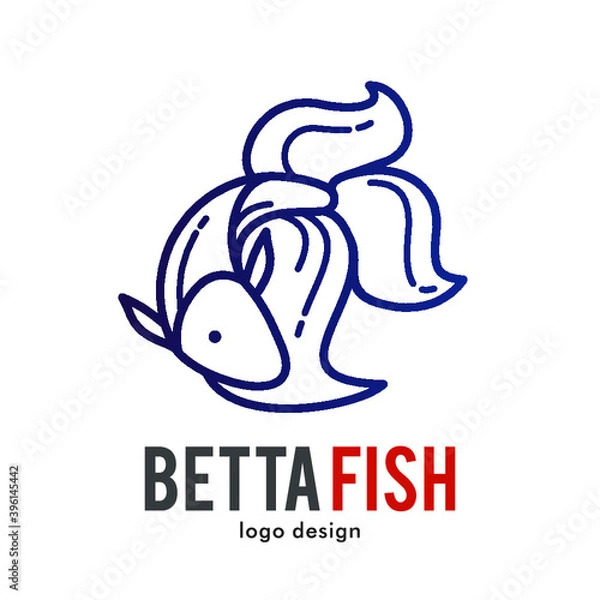 Obraz Betta fish logo icon symbol design 