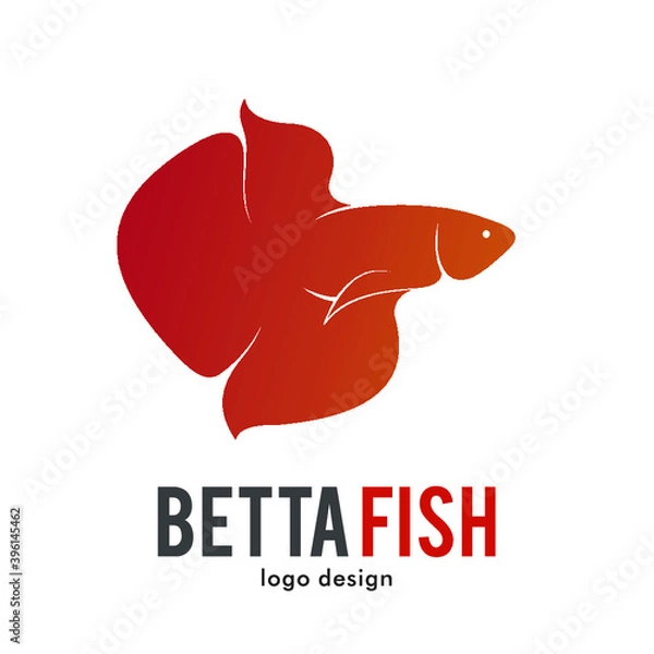 Obraz Betta fish logo icon symbol design 