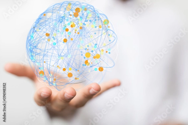 Fototapeta  people network structure HR - Human resources management and recruitment