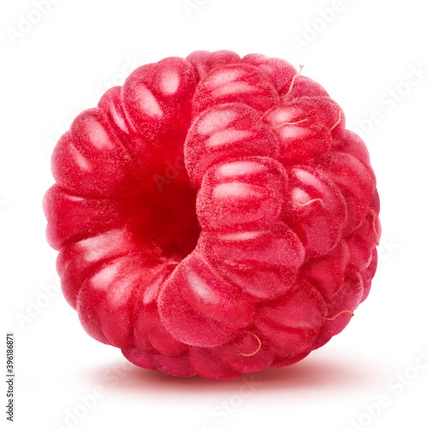 Obraz Ripe red raspberry isolated on white background