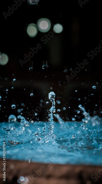 Obraz water drop in the night