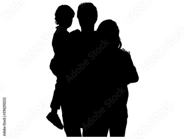 Fototapeta 家族シルエット_16