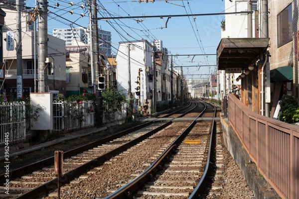 Fototapeta 路面電車沿いの風景4