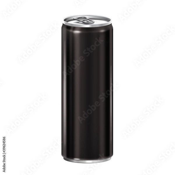 Obraz Can black on white background