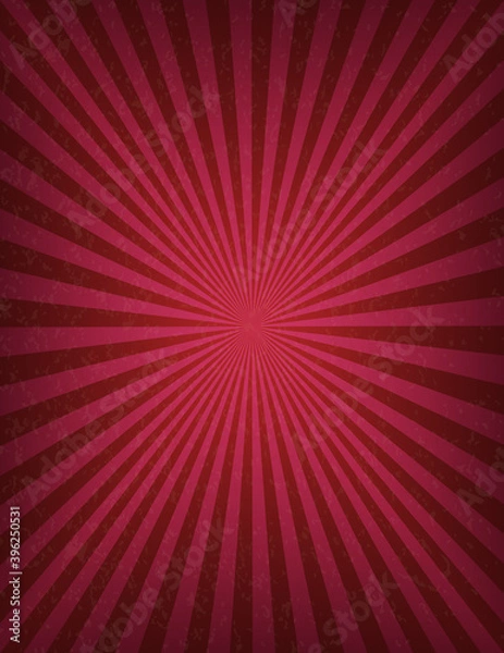 Obraz Circus or carnival template of swirl stripes stock vertical banner. Old texture retro cinema sign. Background vector poster image. Decorative background for posters, flyers, social media.