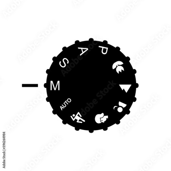Obraz mode camera dial. Vector