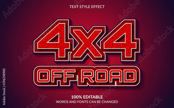 Obraz Editable text effect, Off Road Text Style
