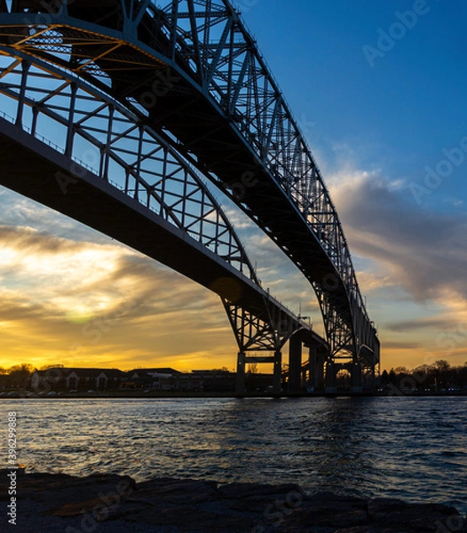 Obraz Bluewater Bridges at Dusk