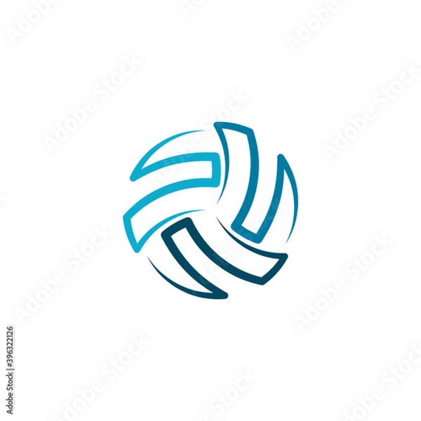 Obraz volleyball logo icon ball element vector design