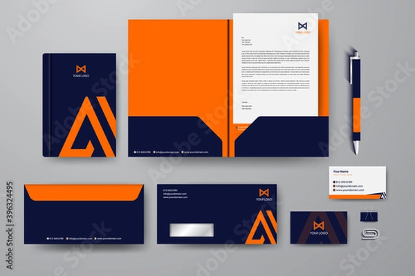 Fototapeta Corporate identity template set.