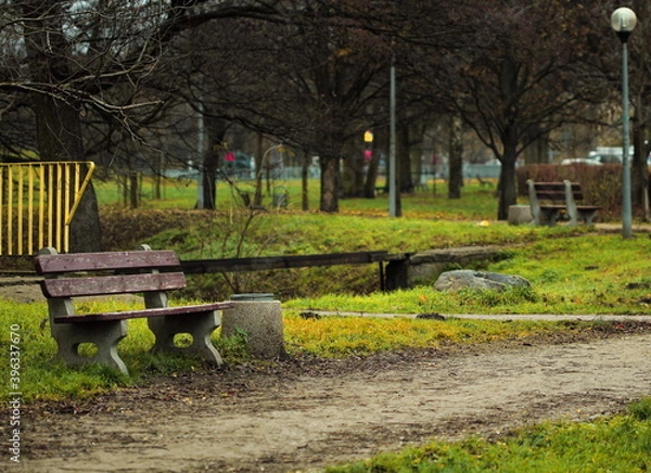 Obraz Ławka parkowa