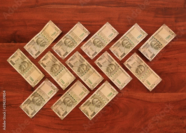 Obraz Five Hundred Rupees Notes Indian