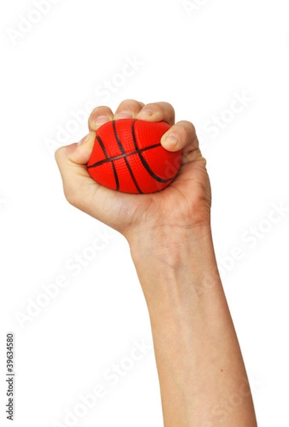 Obraz Hands squeezing ball toy