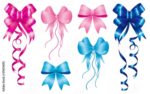 Obraz staple birth to new baby born, set of ribbons