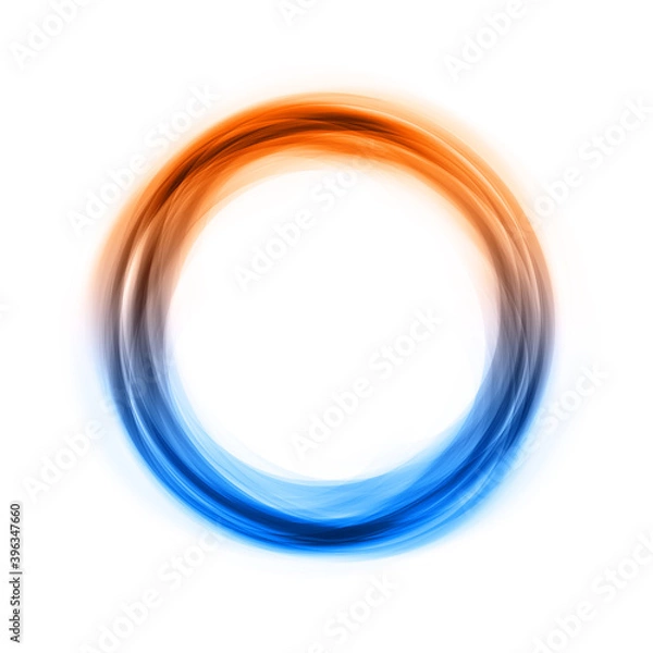 Obraz Double-coloured circle on white