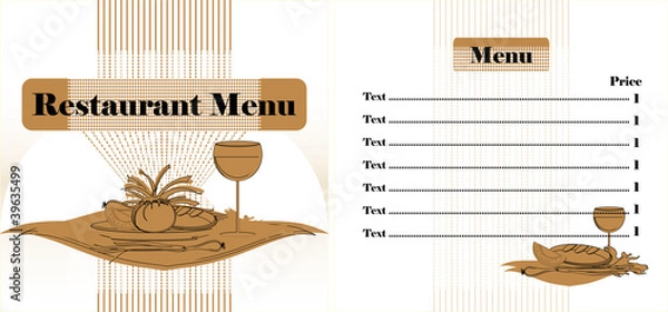 Obraz menu restaurant design