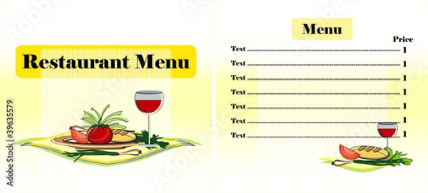 Obraz menu restaurant  design