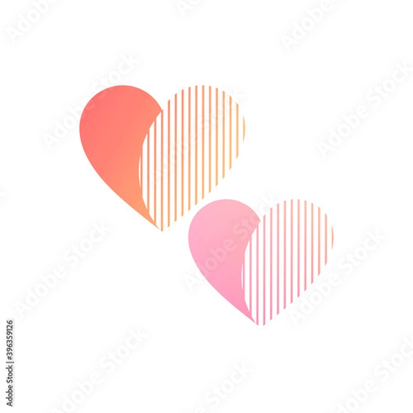 Obraz Abstract love hearts