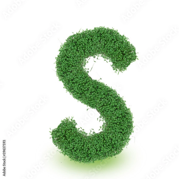 Fototapeta Green alphabet letter