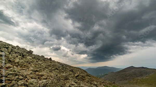 Fototapeta mountain landscape with cloudy sky