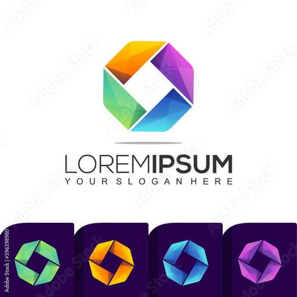 Fototapeta Modern Square Colorful Logo Template Bundle