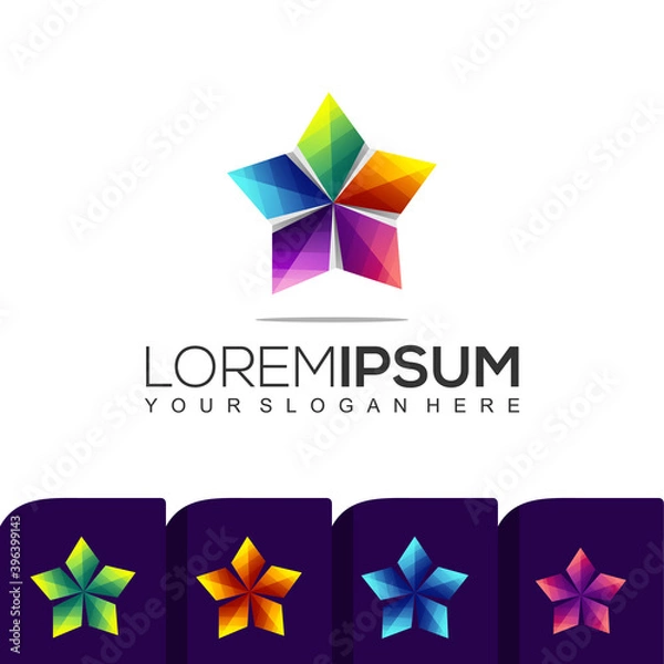 Obraz Modern Star Colorful Logo Template Bundle