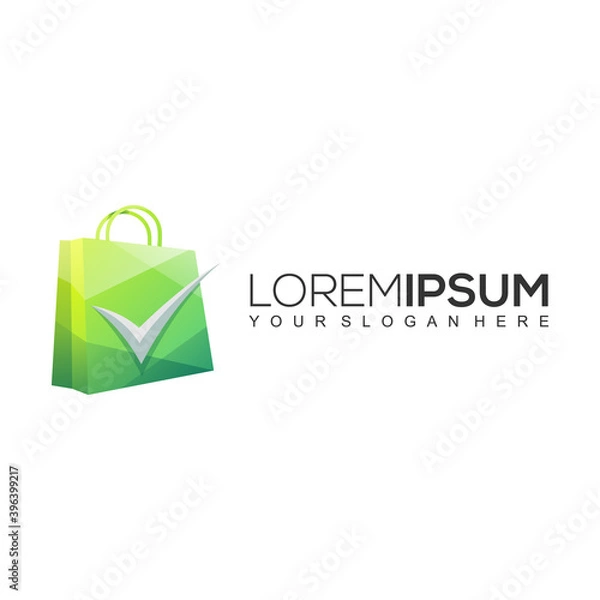 Obraz Shopping Bag Logo Design Template