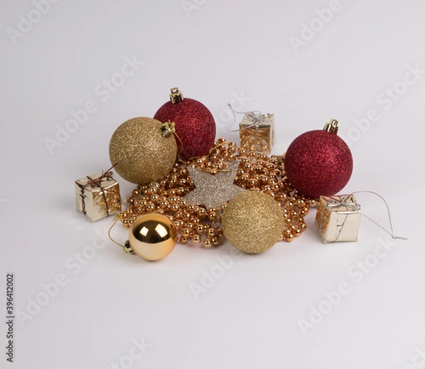 Obraz christmas balls and decorations