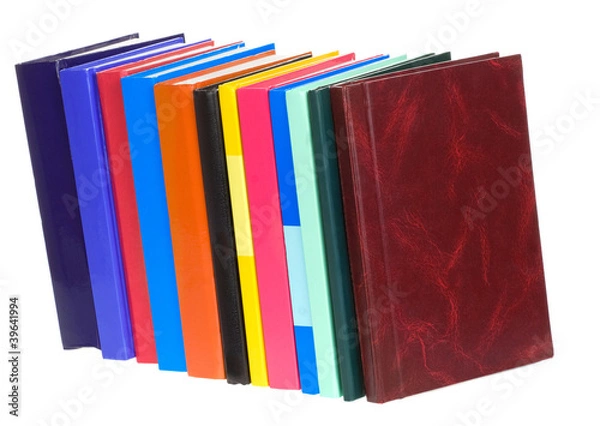 Fototapeta pile of books isolated on white
