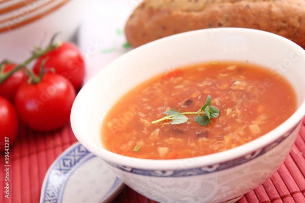 Fototapeta Sauer-Scharf-Suppe